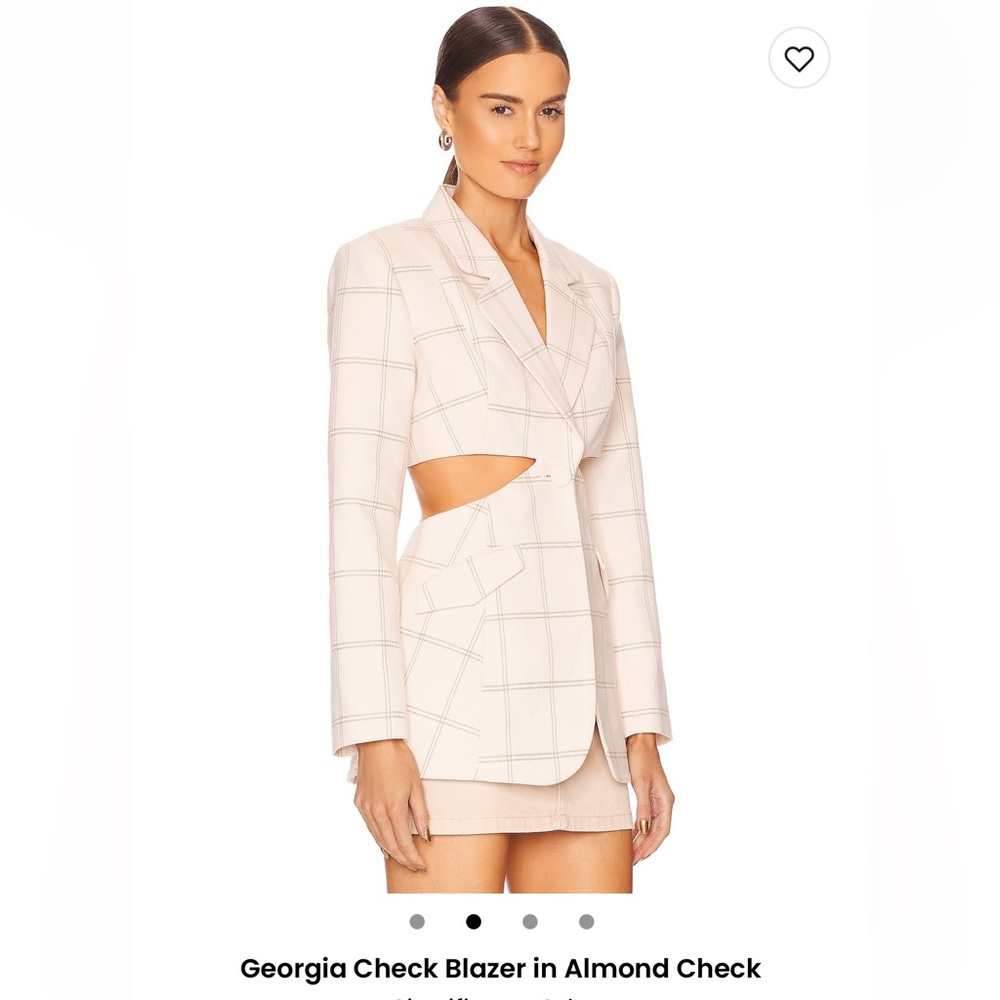 Significant Other Women's Cream Blazer with Cut-Out Design